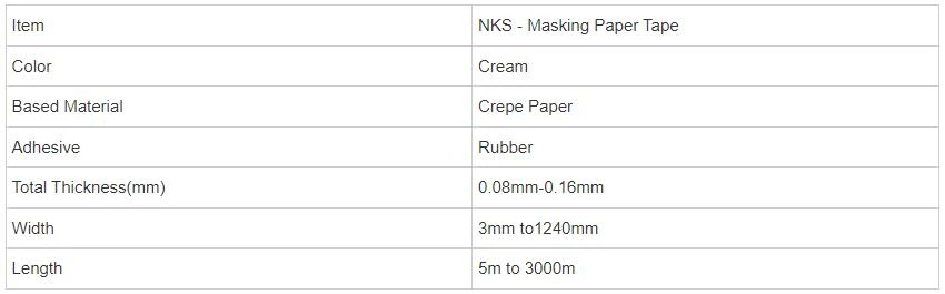 Jumbo Roll Crepe Paper Masking Tape for Automotive